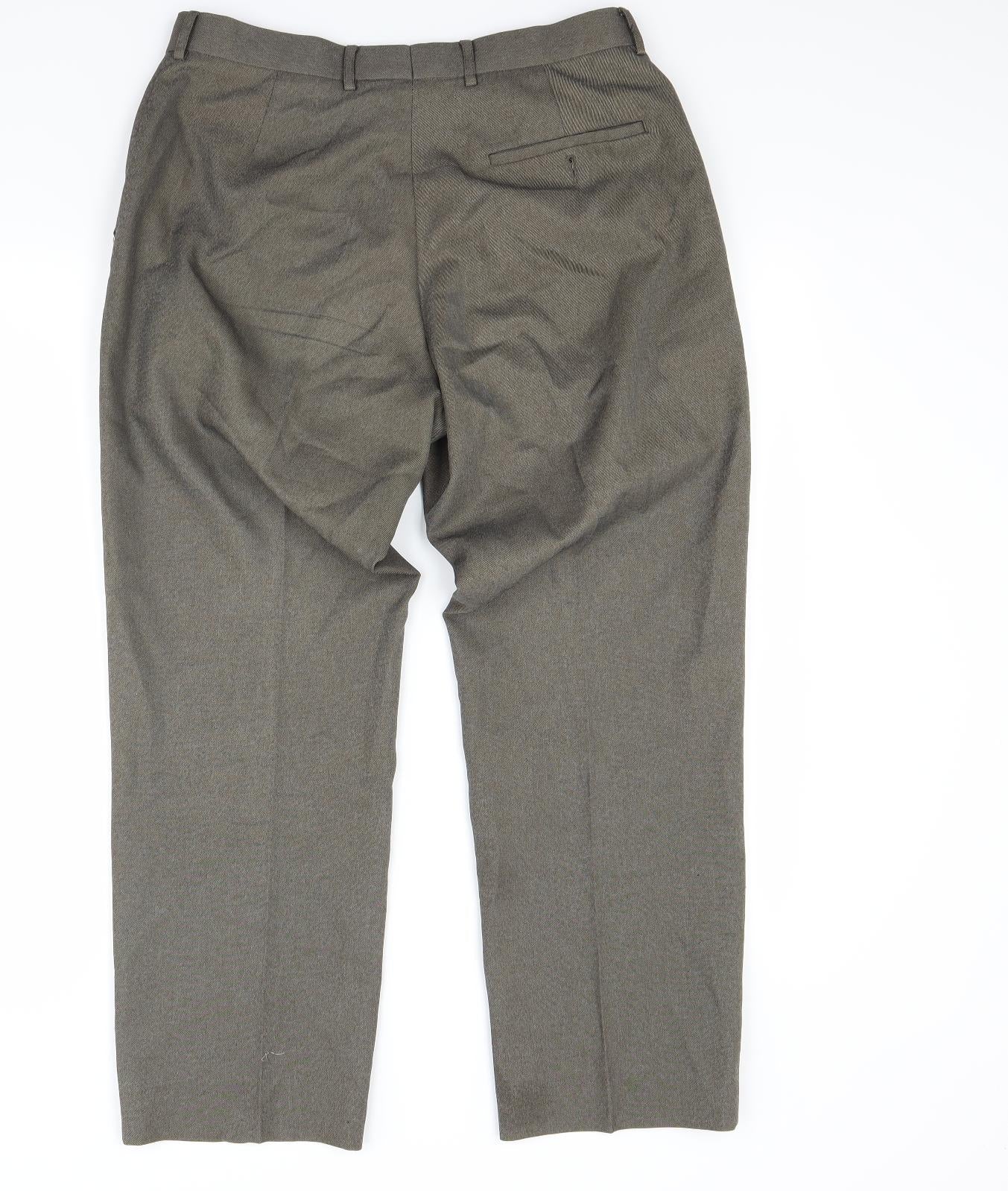 Marks and Spencer Mens Brown   Trousers  Size 32 L29 in