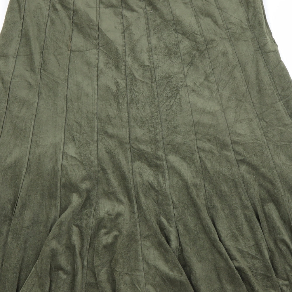 Per Una Womens Green   Flare Skirt Size 14