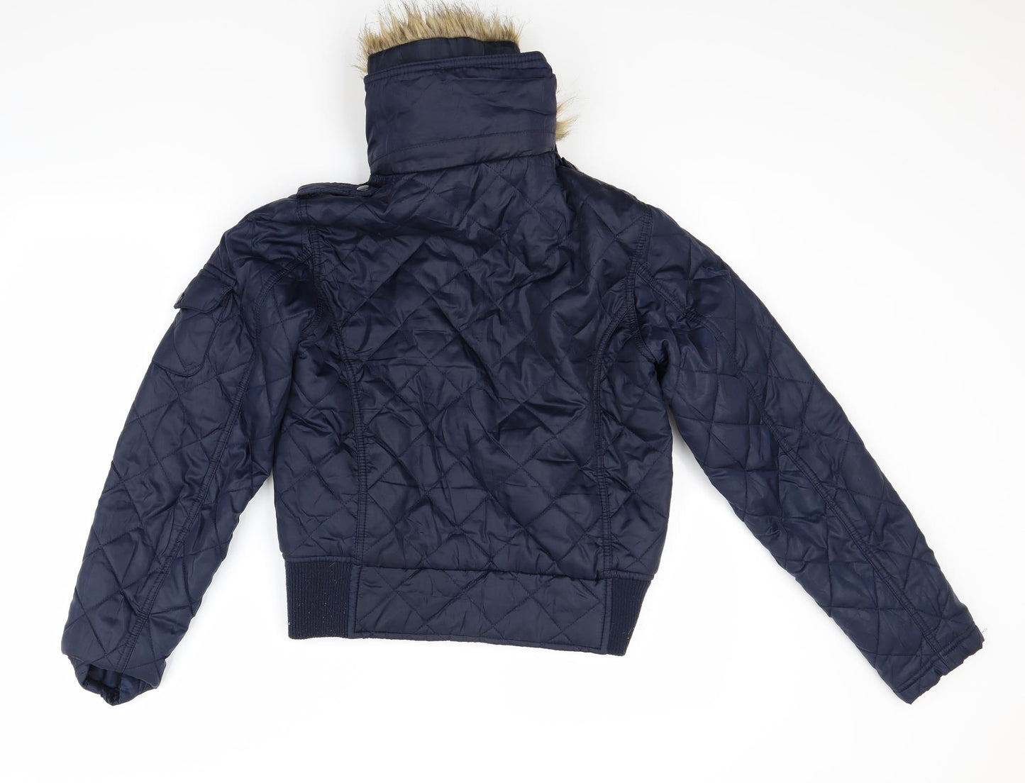 VERO MODA Womens Blue   Quilted Coat Size M