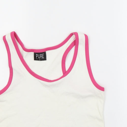 Pure Womens White   Basic T-Shirt Size 14