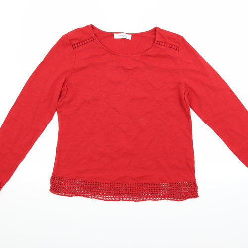 Promod Womens Red   Pullover Jumper Size M