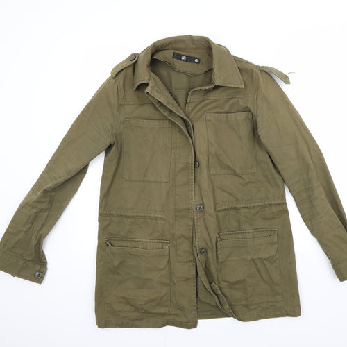 Missguided Womens Green   Military Jacket Coat Size 8