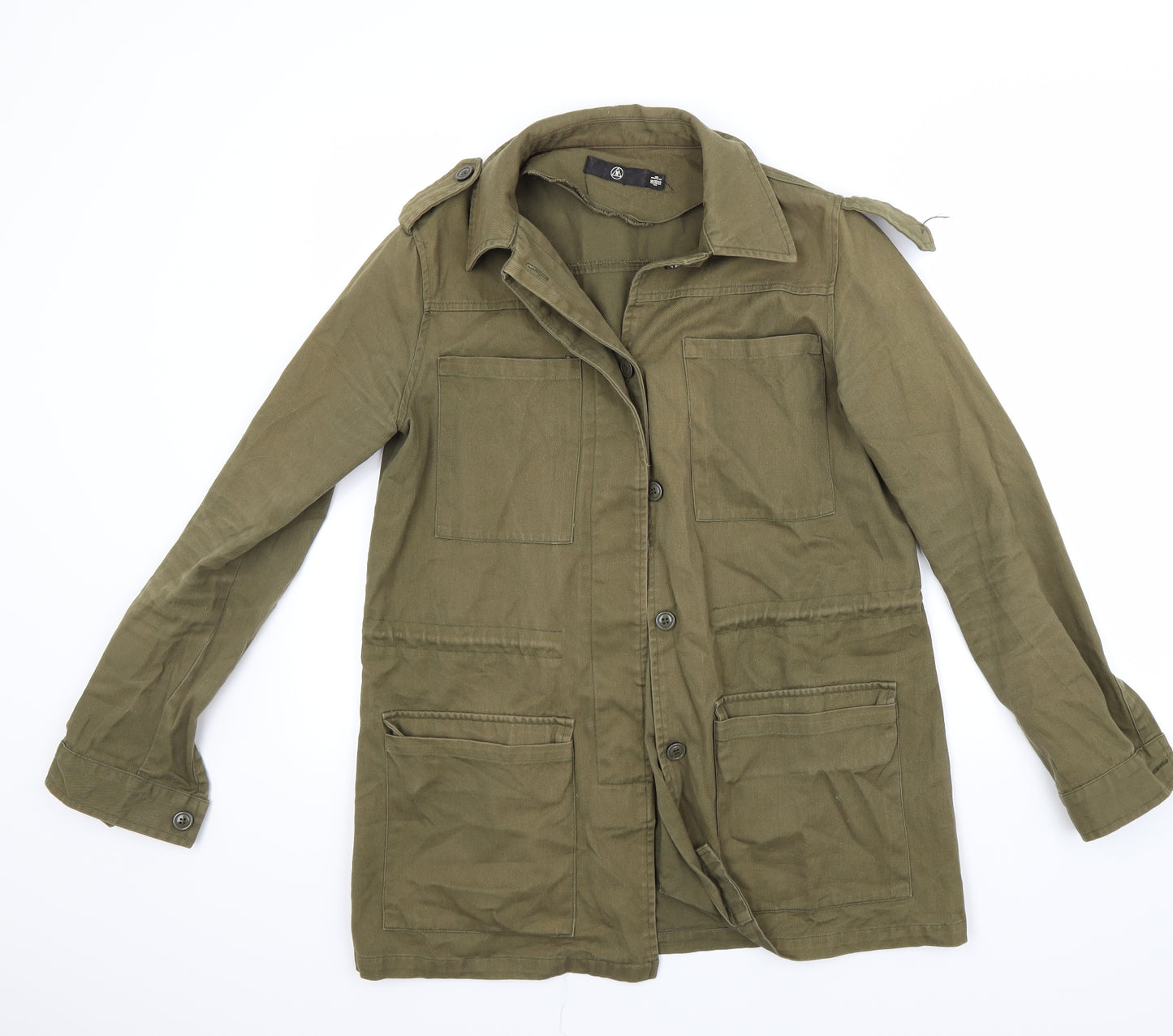 Missguided Womens Green   Military Jacket Coat Size 8