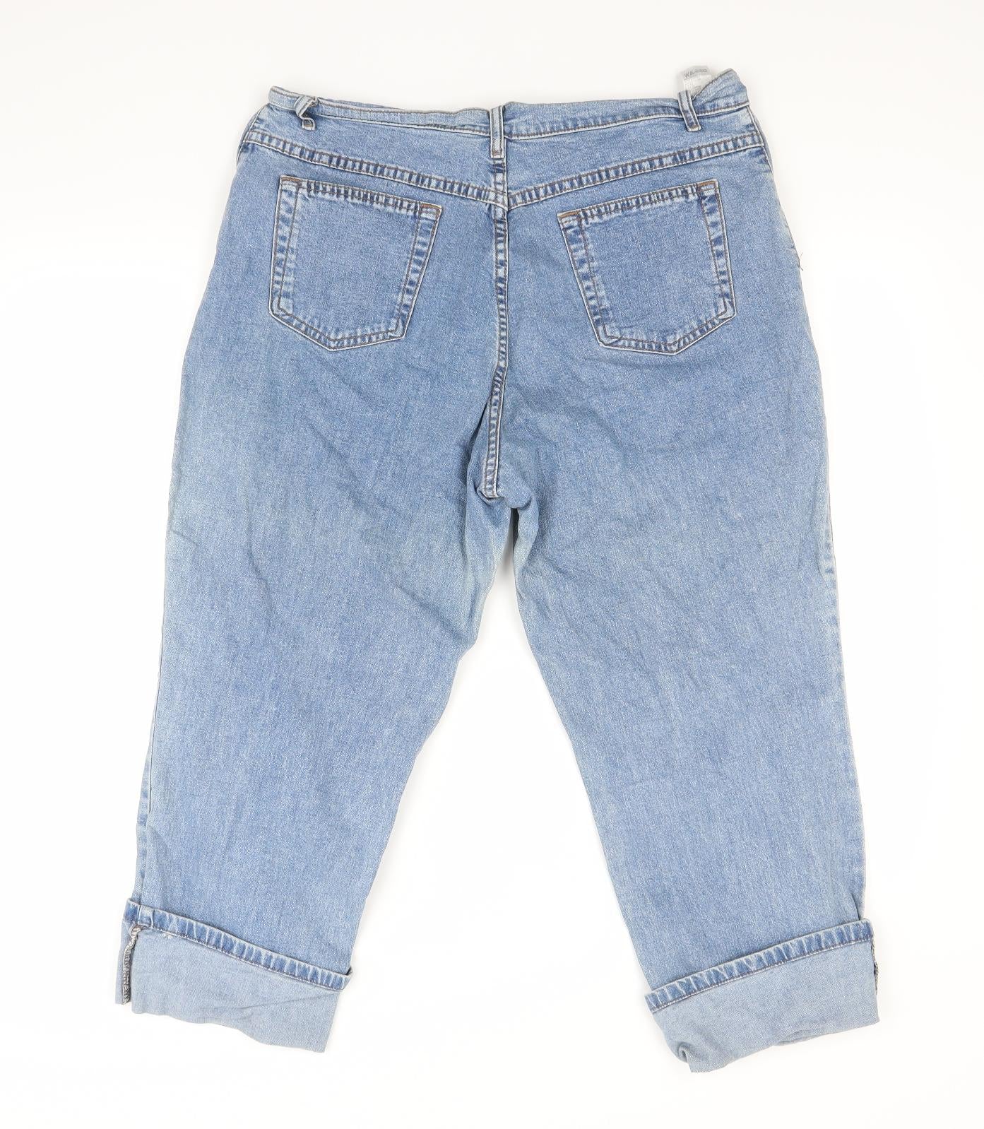 Marks and Spencer Womens Blue   Capri Jeans Size 18 L22 in
