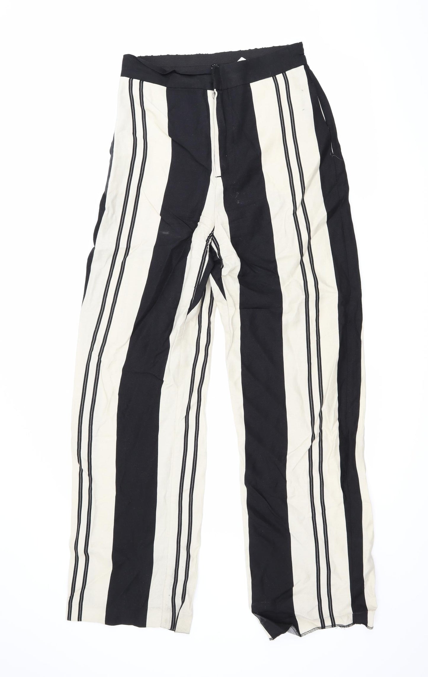 Zara Womens Beige Striped  Trousers  Size S L28 in