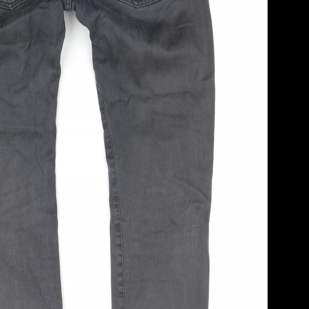 Ted Baker Mens Black  Denim Straight Jeans Size 34 L29 in