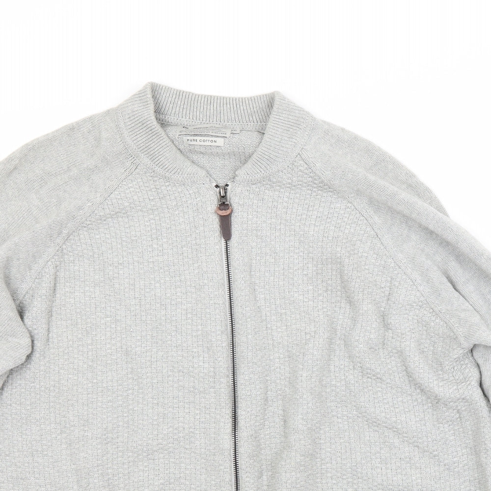 TU Mens Grey   Full Zip Jumper Size 2XL