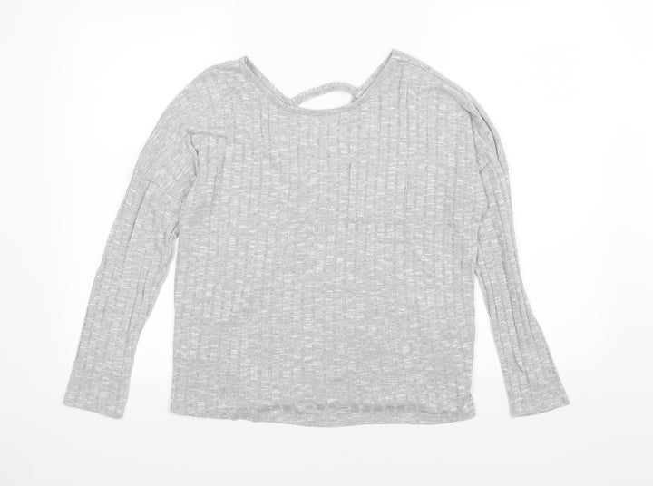 Papaya Womens Grey Knit Pullover Jumper Size S