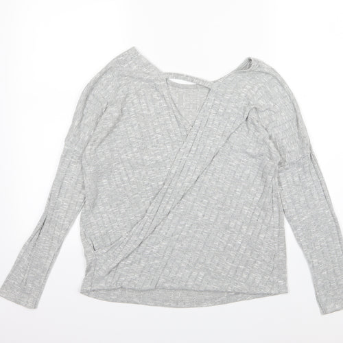Papaya Womens Grey  Knit Pullover Jumper Size S