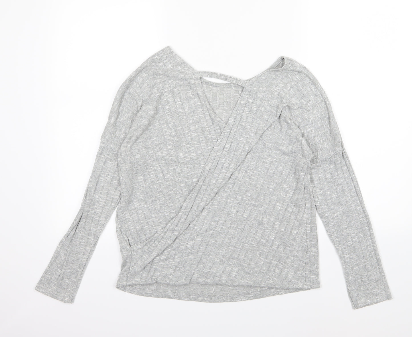 Papaya Womens Grey  Knit Pullover Jumper Size S