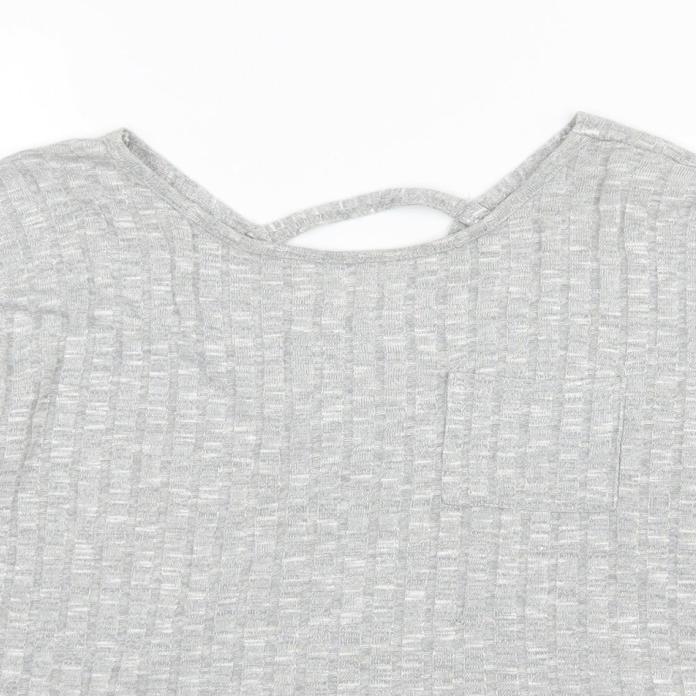 Papaya Womens Grey  Knit Pullover Jumper Size S