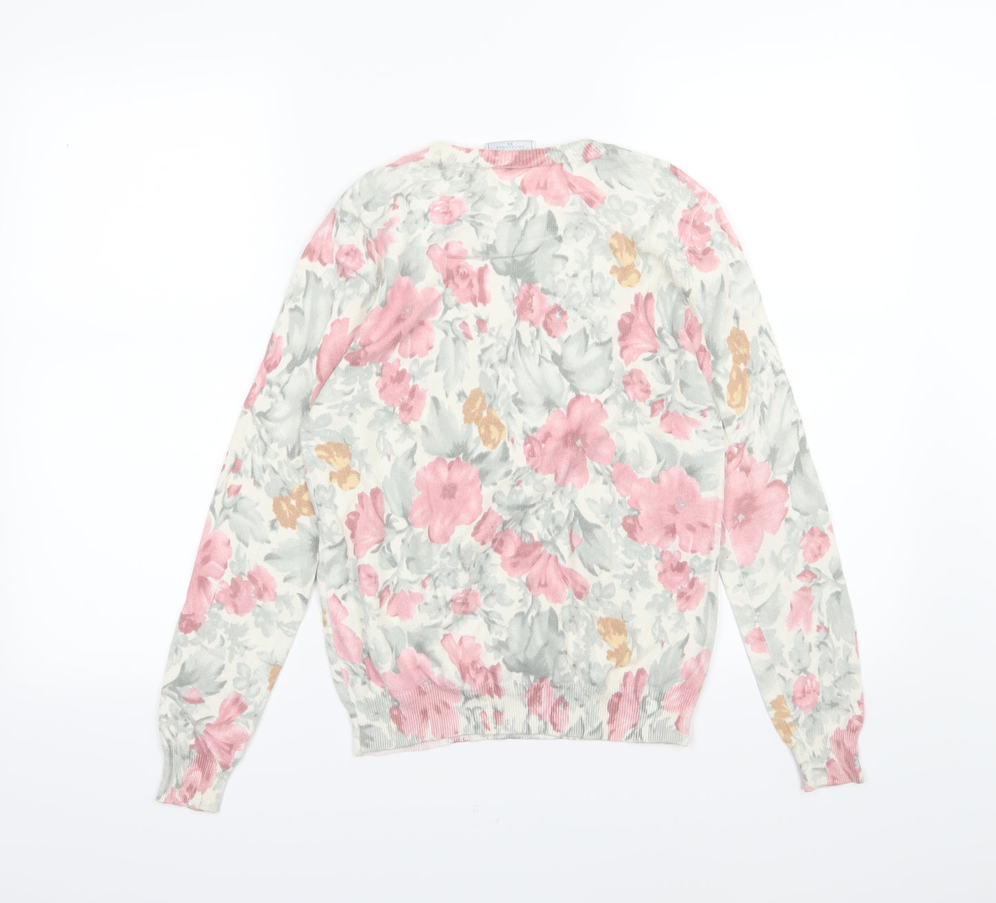 Cotsworld Womens Multicoloured Floral Knit Pullover Jumper Size XS
