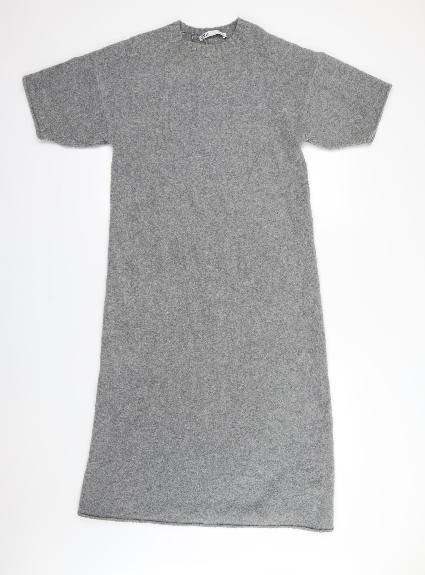 Zara Womens Grey  Knit Jumper Dress  Size S