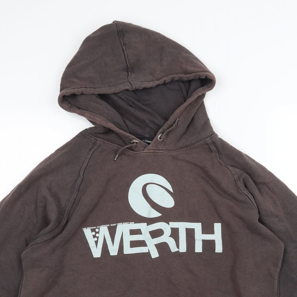Peter Werth Mens Brown  Jersey Pullover Hoodie Size 2XL