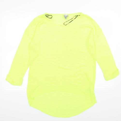 Divided by H&M Womens Yellow  Knit Pullover Jumper Size S