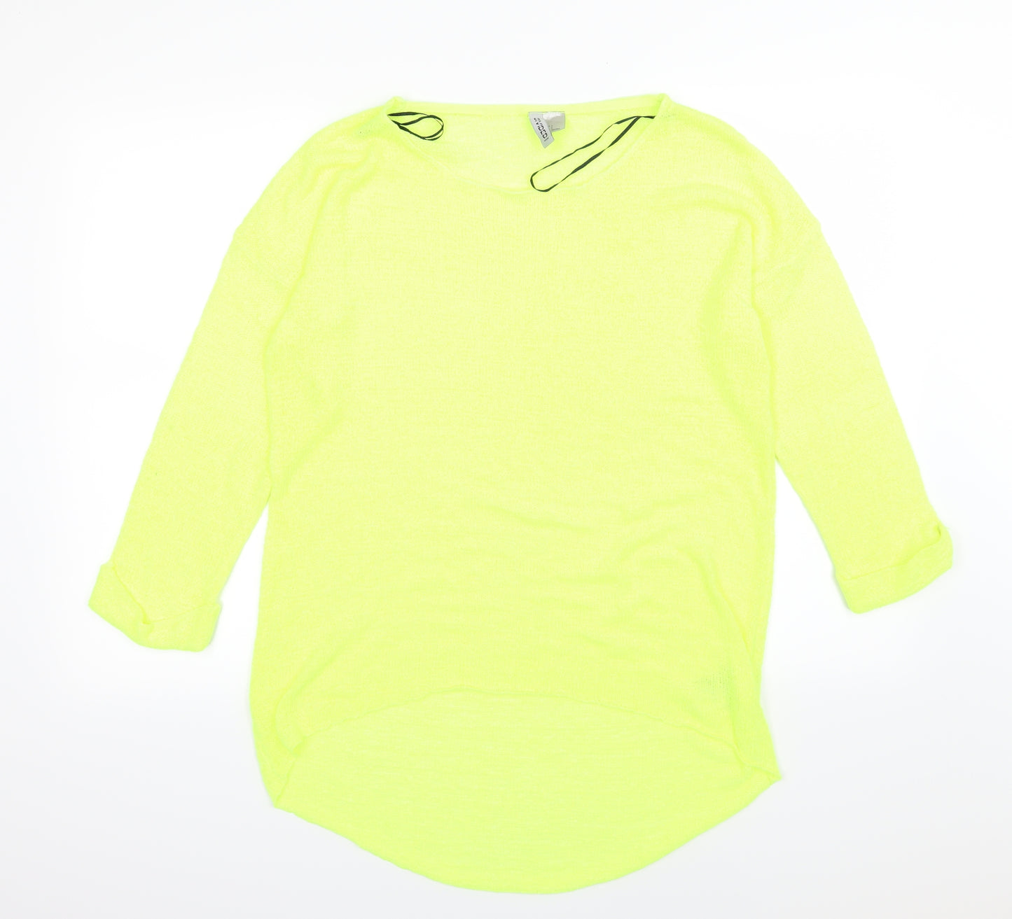 Divided by H&M Womens Yellow  Knit Pullover Jumper Size S