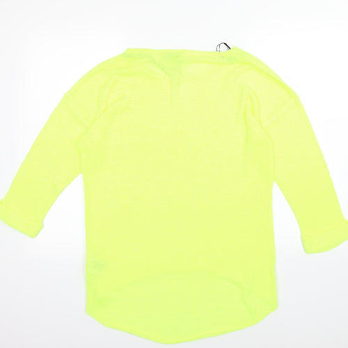 Divided by H&M Womens Yellow  Knit Pullover Jumper Size S
