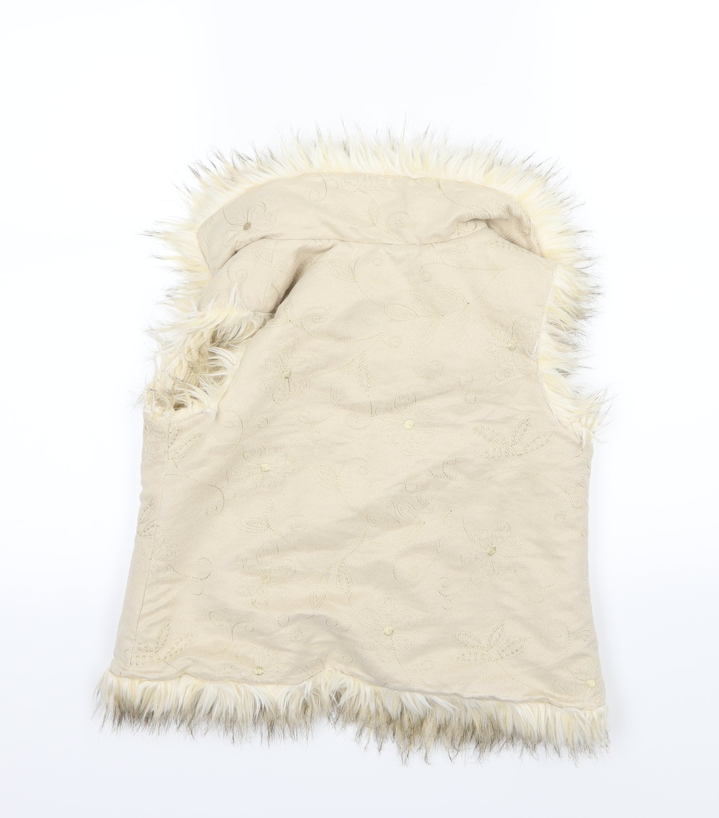 Sulk Girls Ivory Flecked  Gilet Jacket Size 9 Years