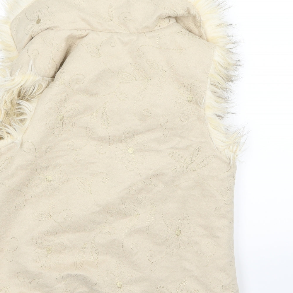 Sulk Girls Ivory Flecked  Gilet Jacket Size 9 Years