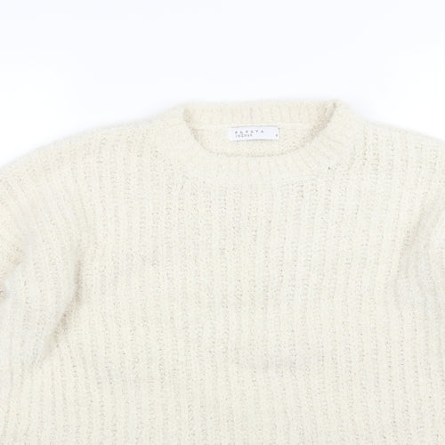 Papaya Womens Ivory  Knit Pullover Jumper Size M