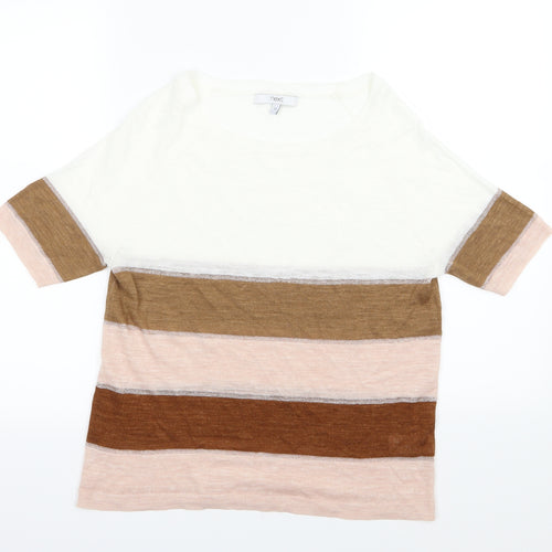 NEXT Womens Multicoloured Striped Knit Pullover Jumper Size 12