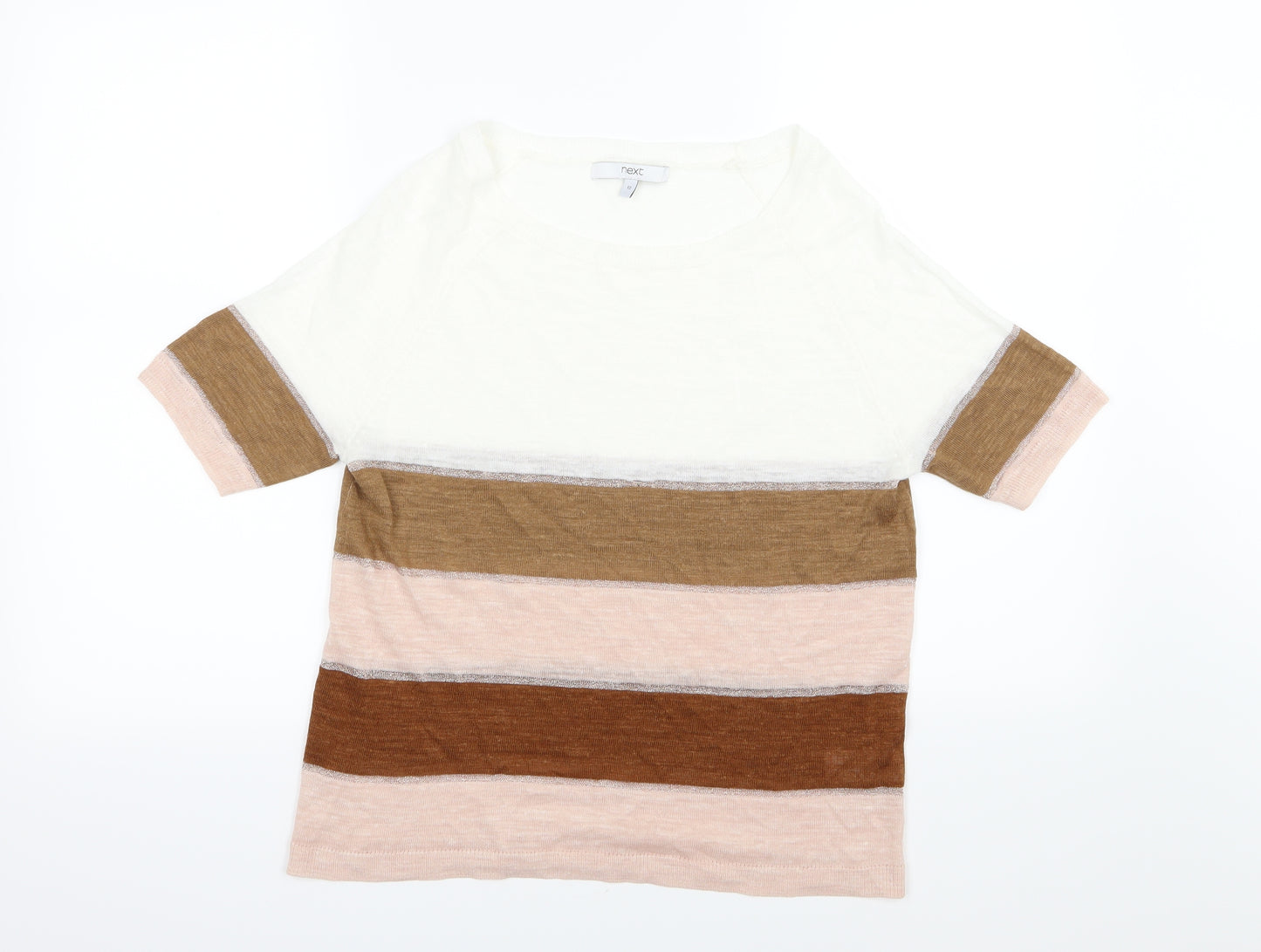 NEXT Womens Multicoloured Striped Knit Pullover Jumper Size 12