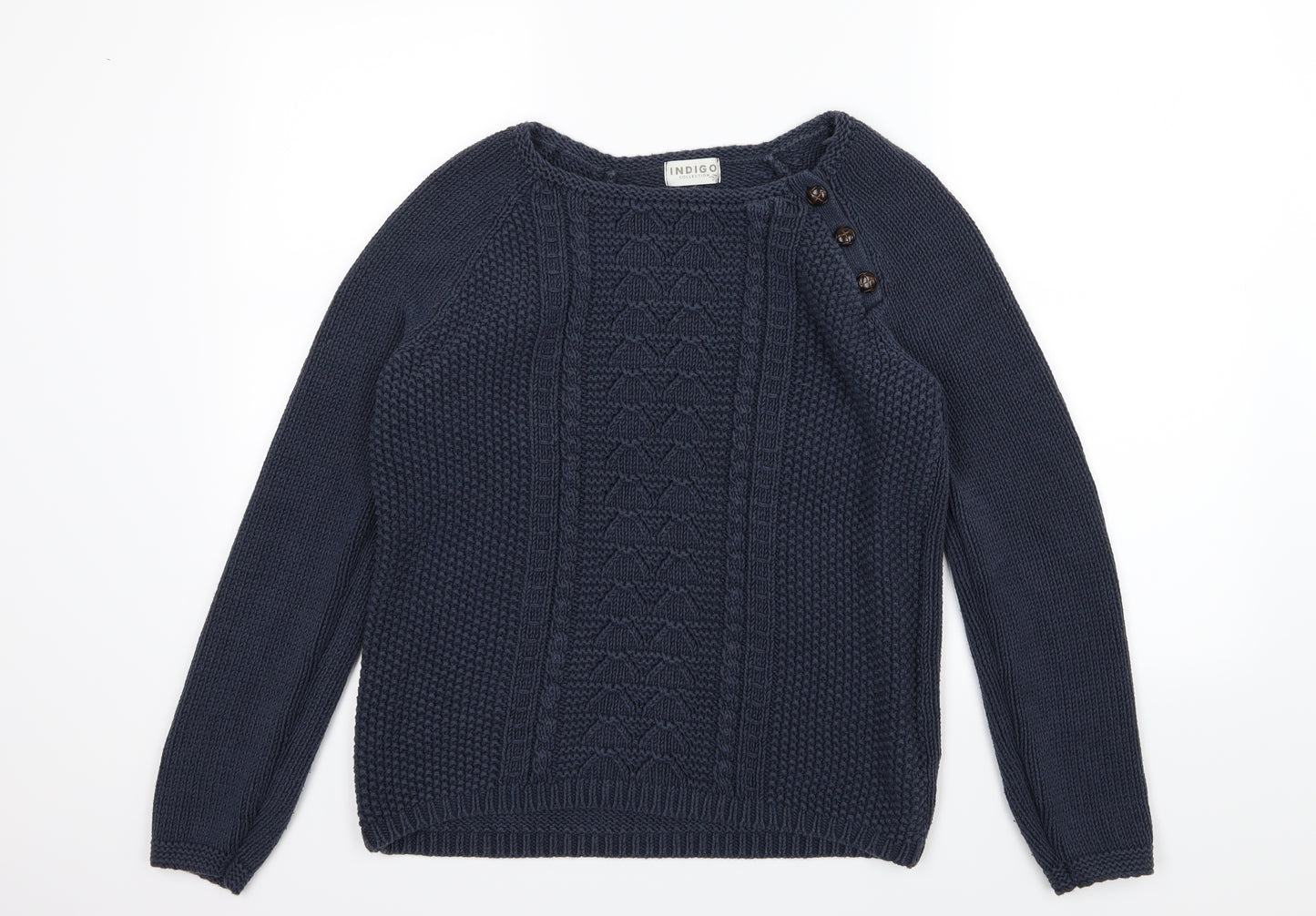 Marks and Spencer Womens Blue  Knit Pullover Jumper Size 14