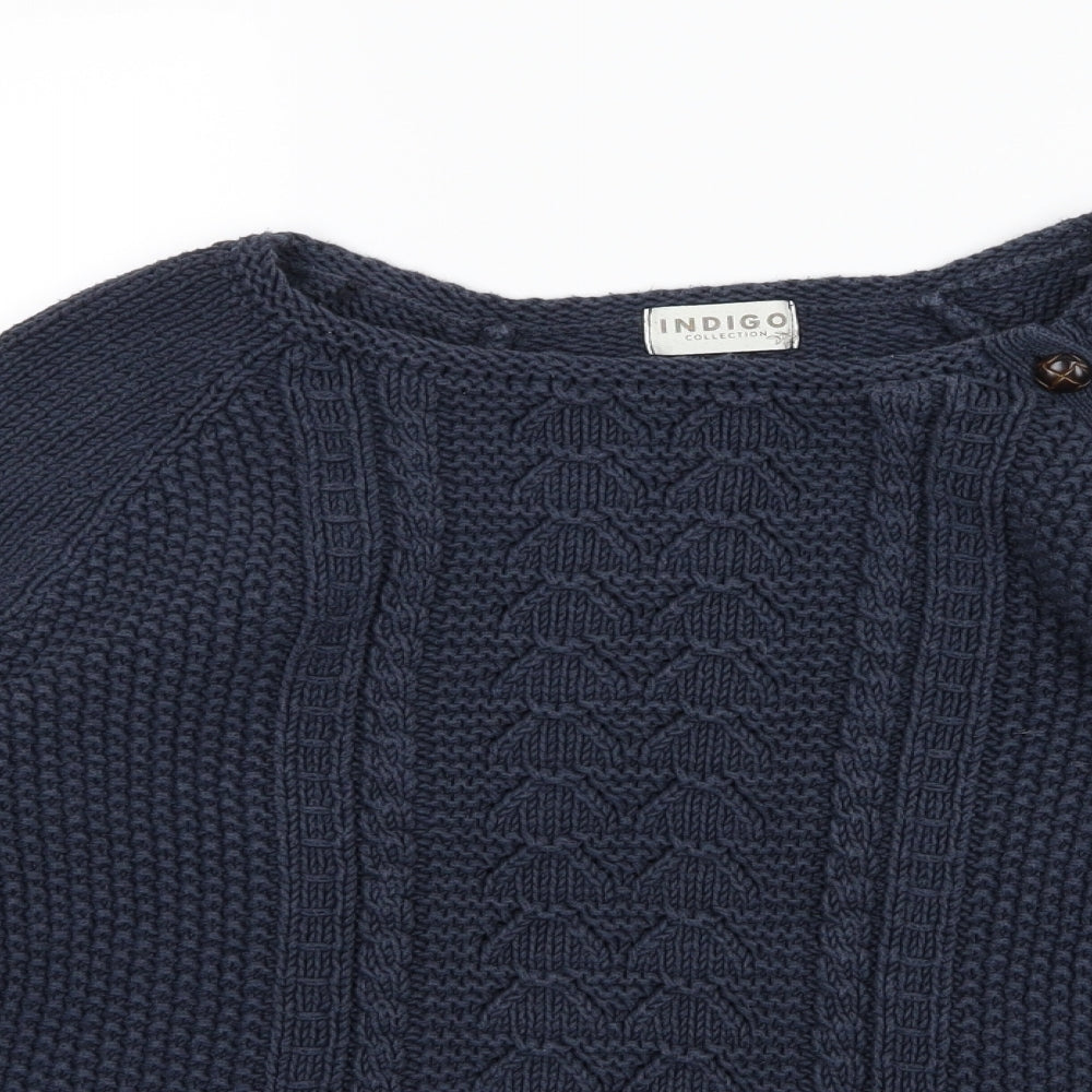 Marks and Spencer Womens Blue  Knit Pullover Jumper Size 14