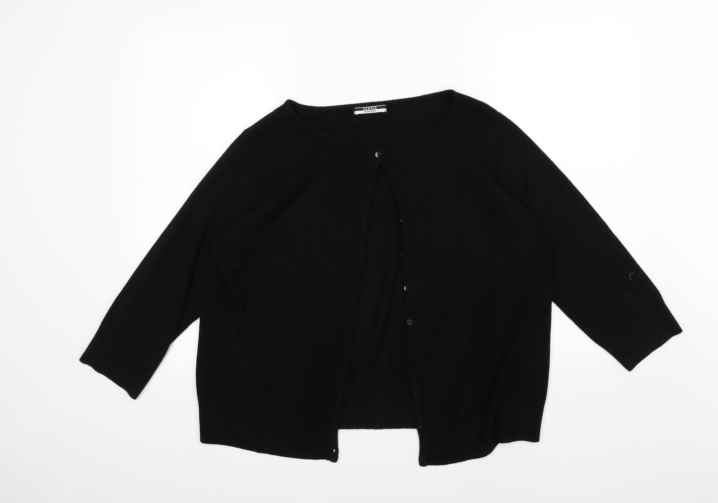 George Womens Black  Knit Cardigan Jumper Size 20