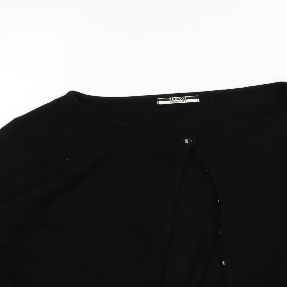 George Womens Black  Knit Cardigan Jumper Size 20