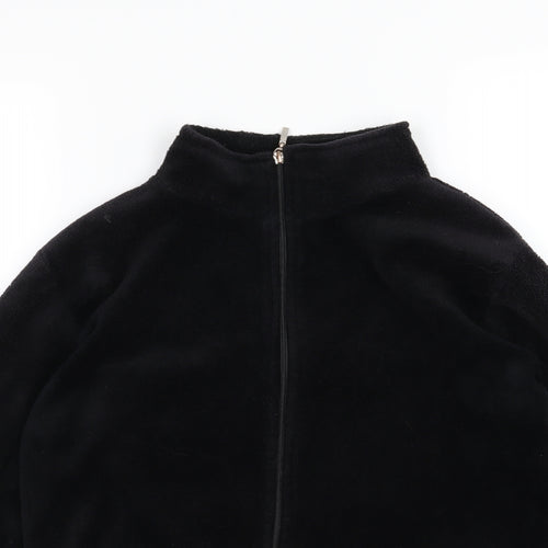 Avenue Womens Black  Fleece Jacket  Size 10