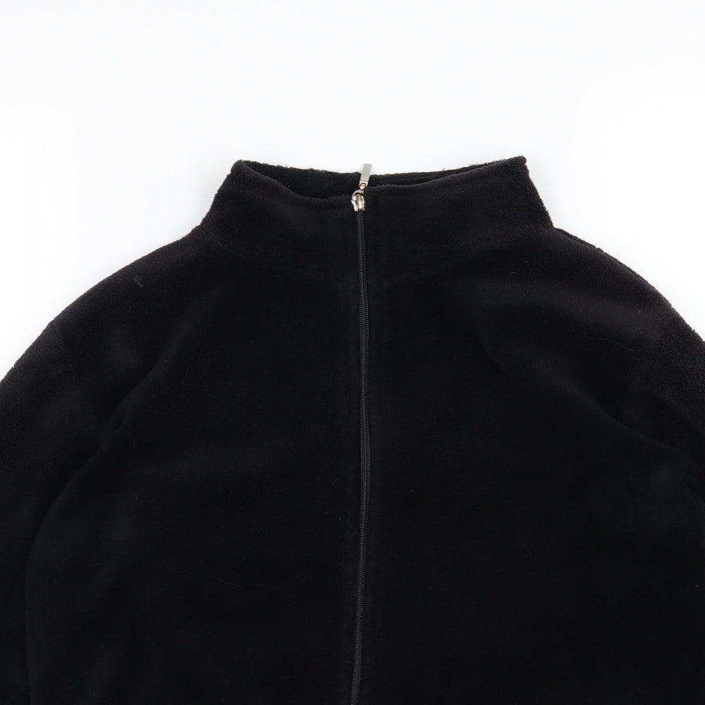Avenue Womens Black  Fleece Jacket  Size 10