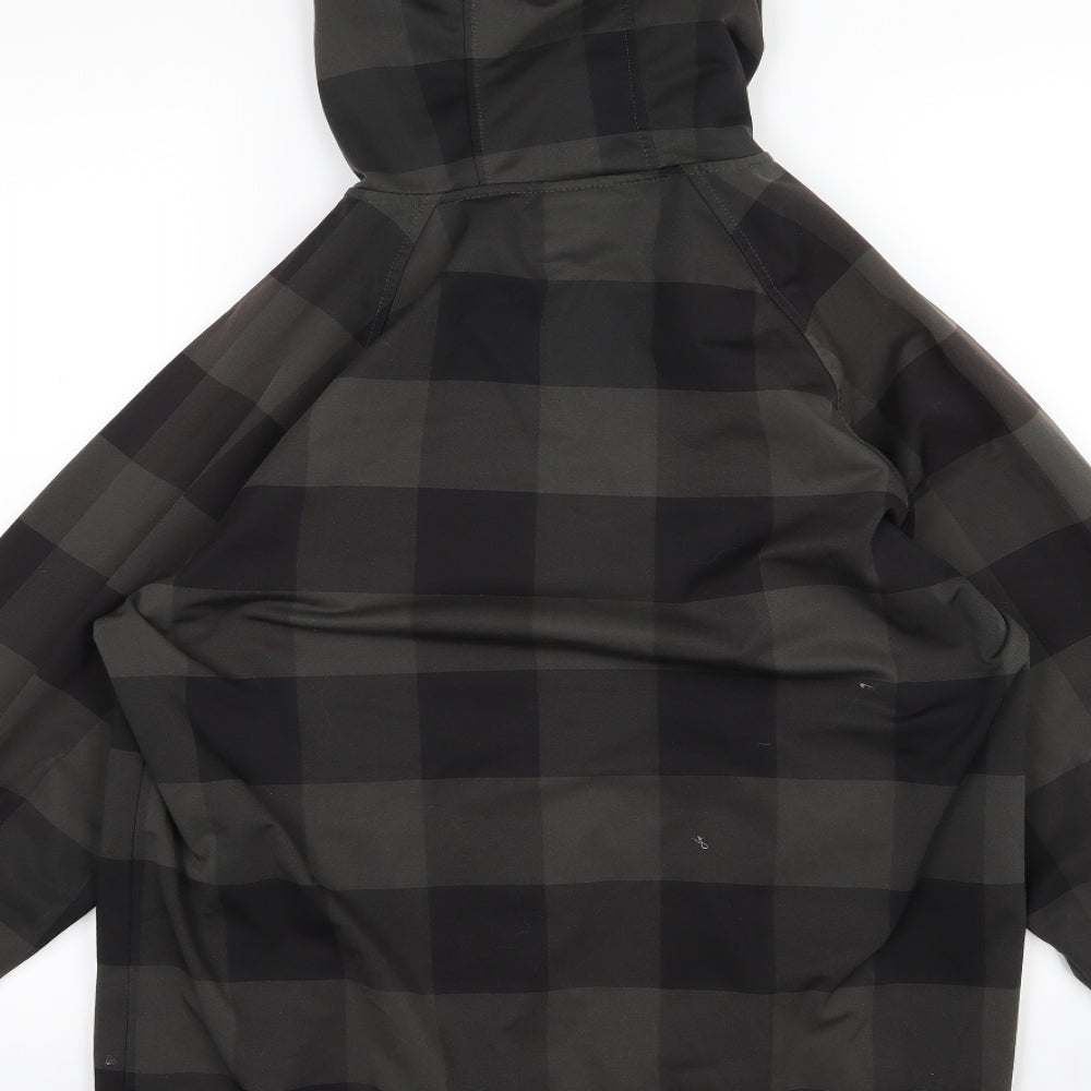 Bench Mens Grey Check  Full Zip Hoodie Size L