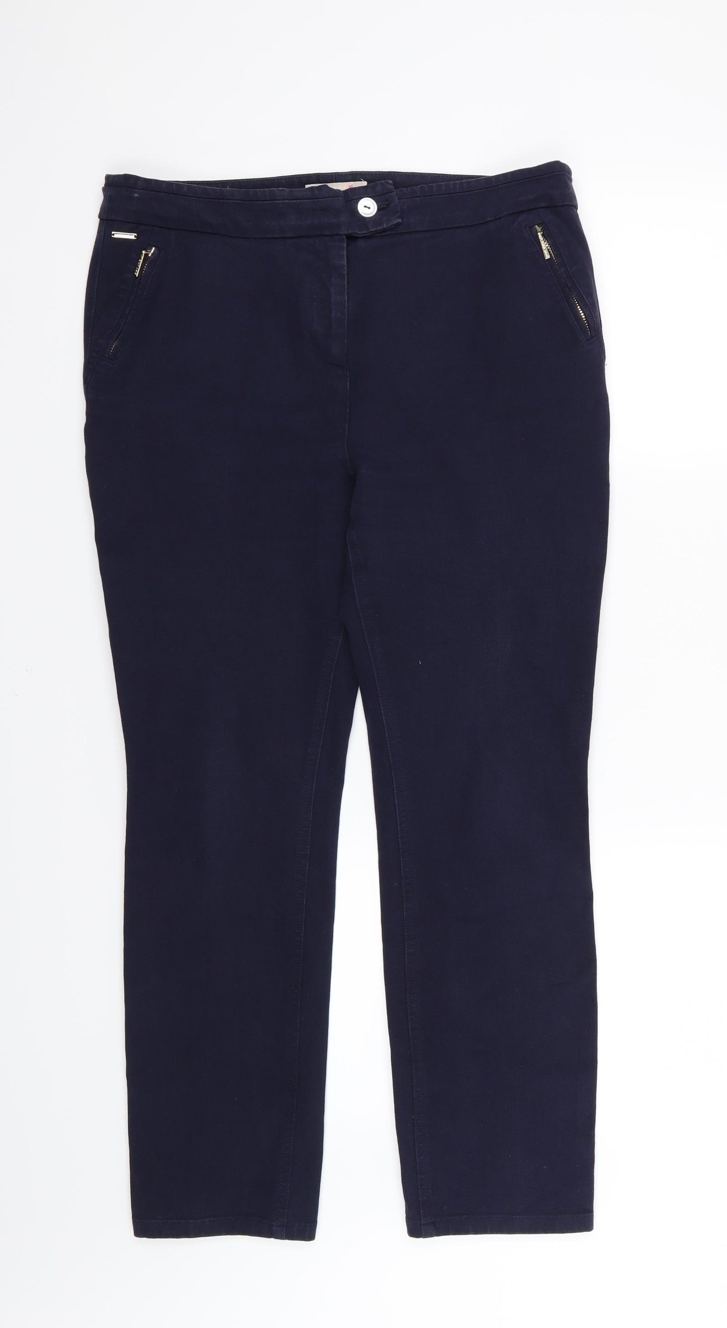 Marks and Spencer Womens Blue   Trousers  Size 14 L27 in