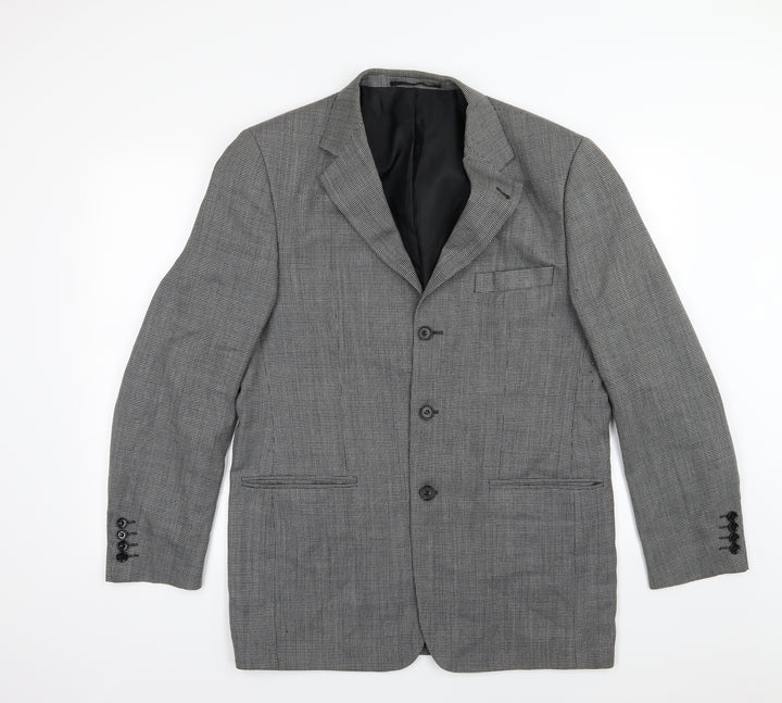 Conberti Mens Grey Jacket Suit Jacket Size 40