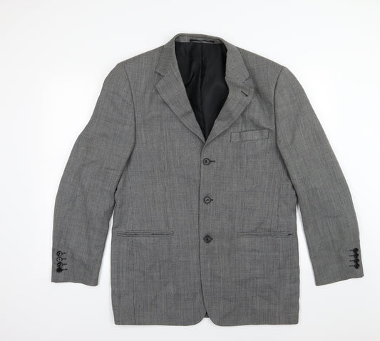 Front view of Conberti men’s grey jacket suit jacket, size 40