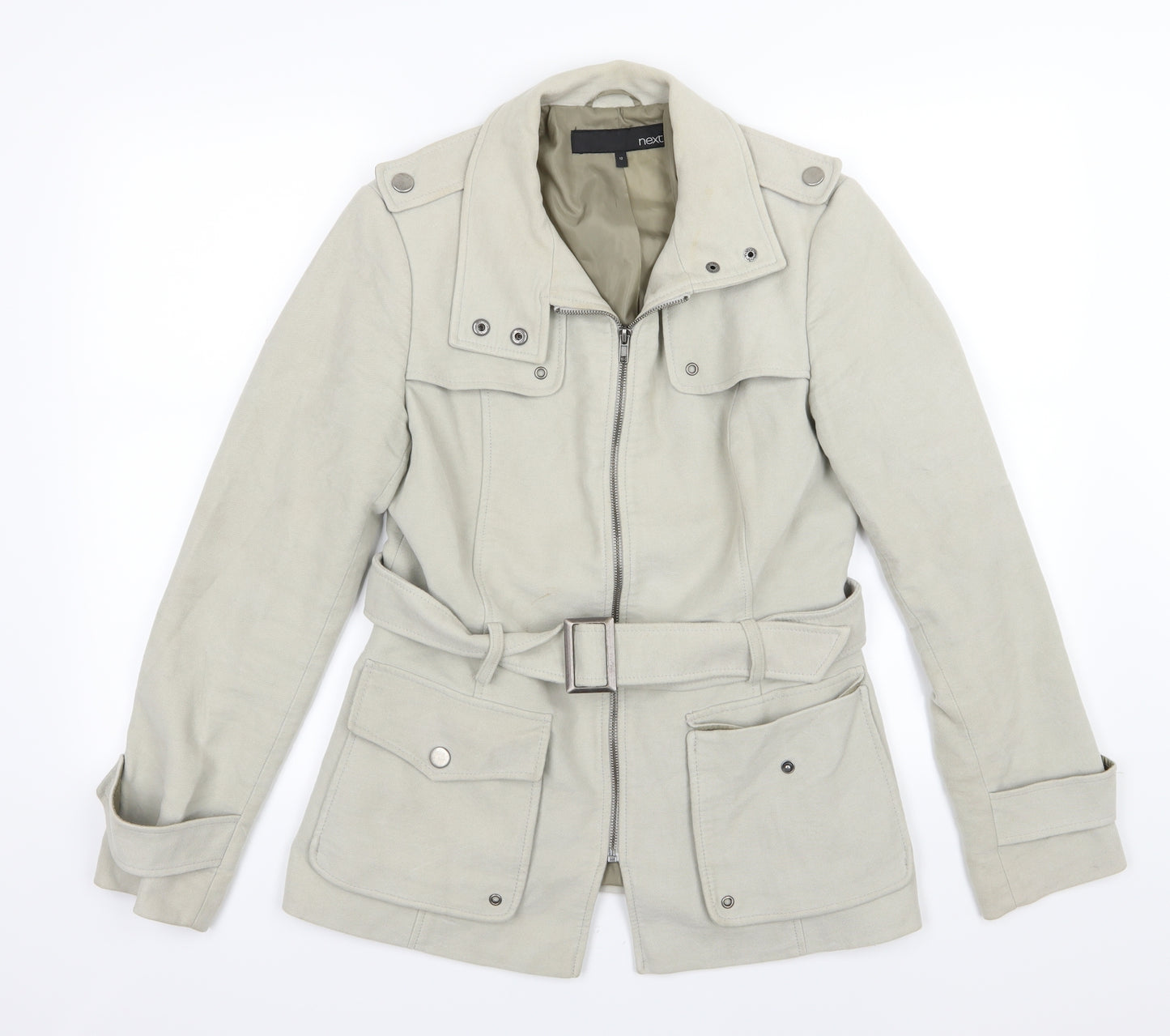 NEXT Womens Grey   Overcoat Coat Size 12
