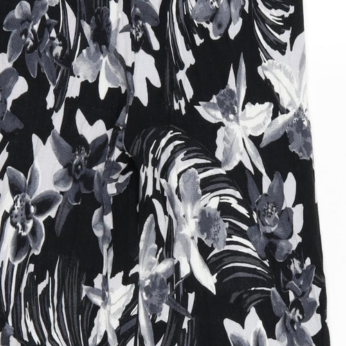 TU Womens Grey Floral  Trousers  Size 10 L27 in - Short leg