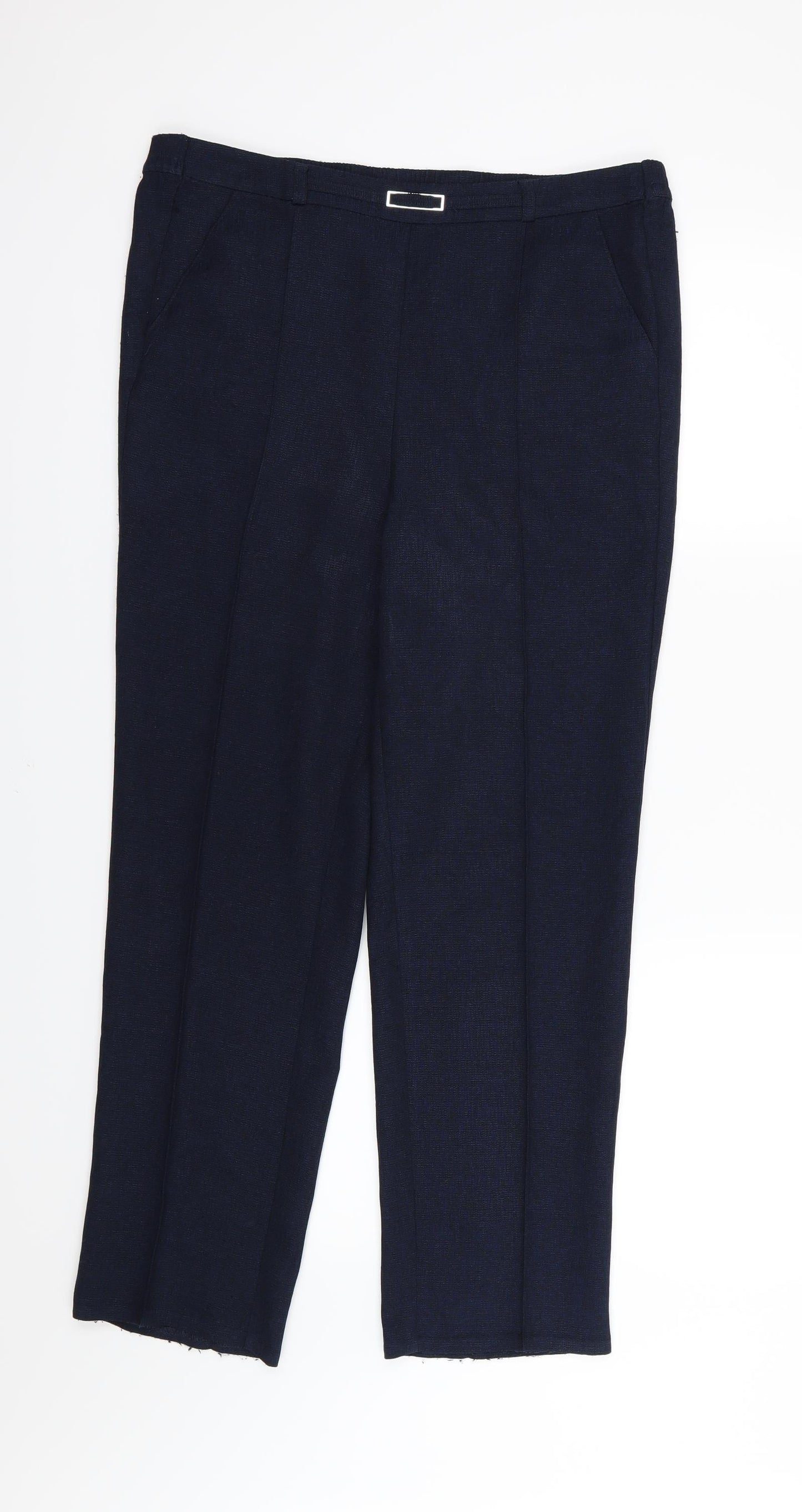 EWM Womens Blue  Rayon Trousers  Size 10 L27 in