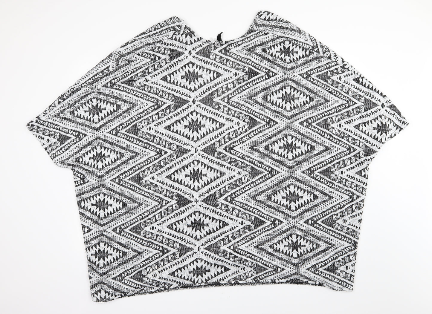 Divided by H&M Womens Grey Geometric Knit Cardigan Jumper Size M
