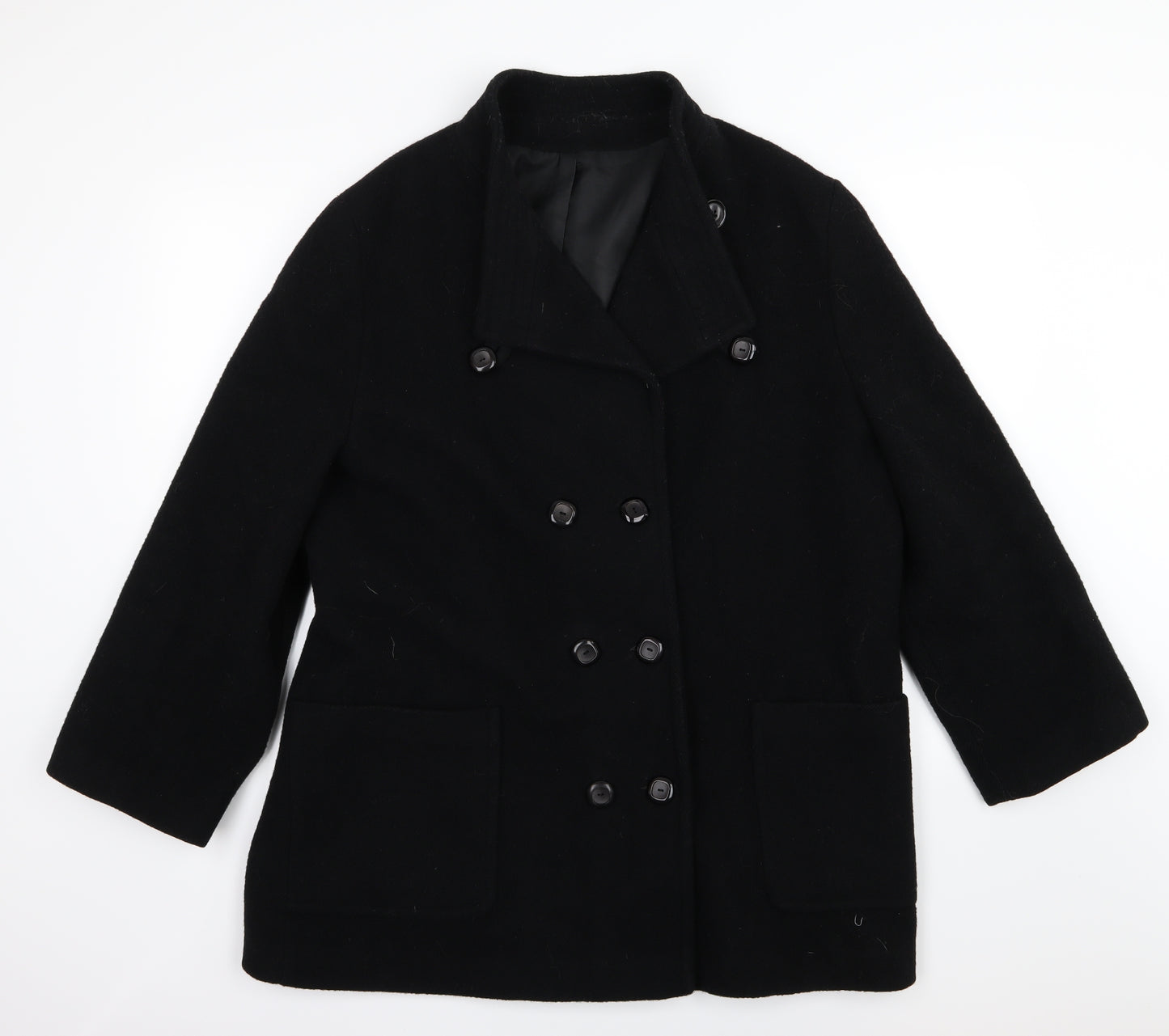 BHS Womens Black   Overcoat Coat Size 18