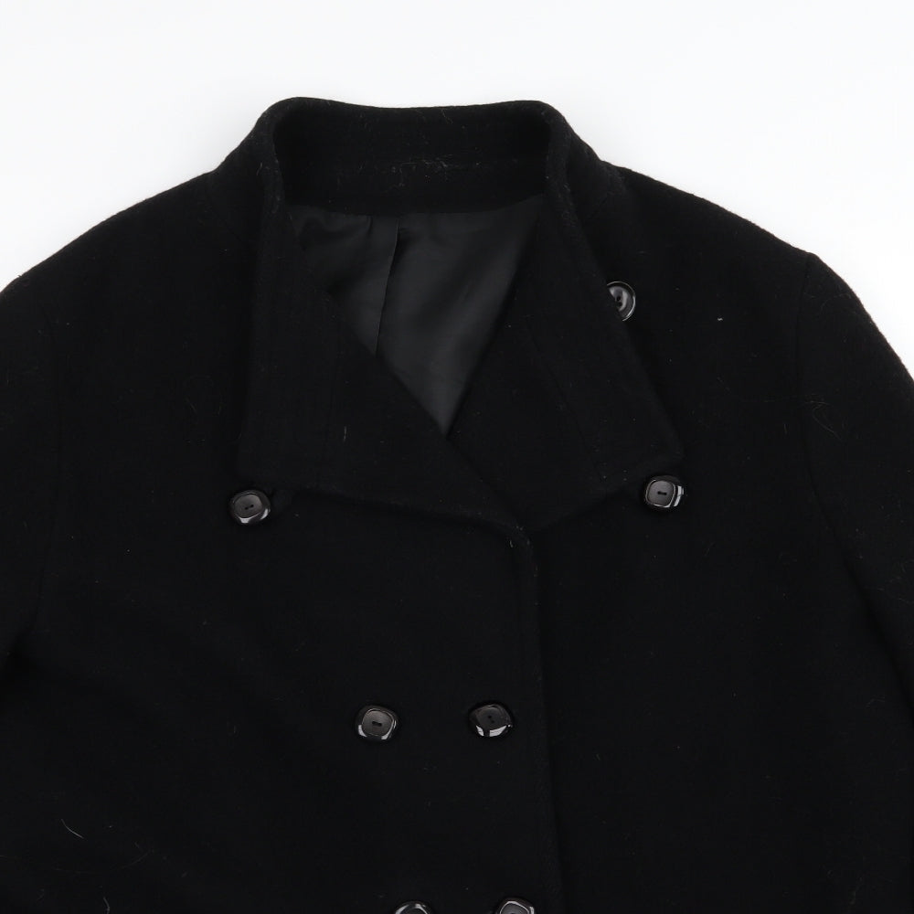 BHS Womens Black   Overcoat Coat Size 18