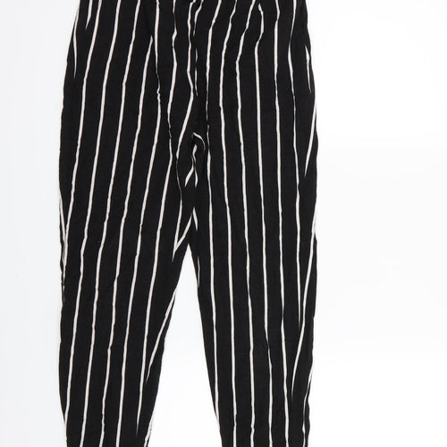 Bershka Womens Black Striped  Trousers  Size M L24 in