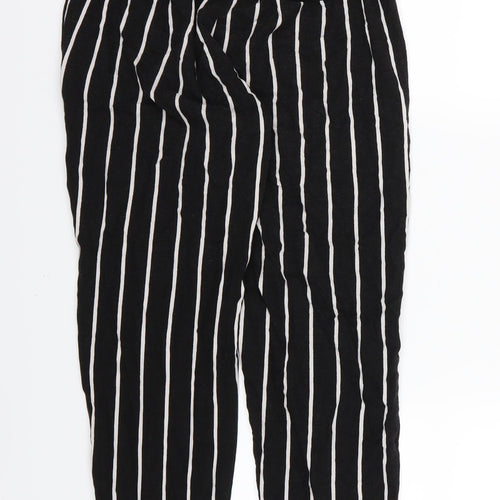 Bershka Womens Black Striped  Trousers  Size M L24 in
