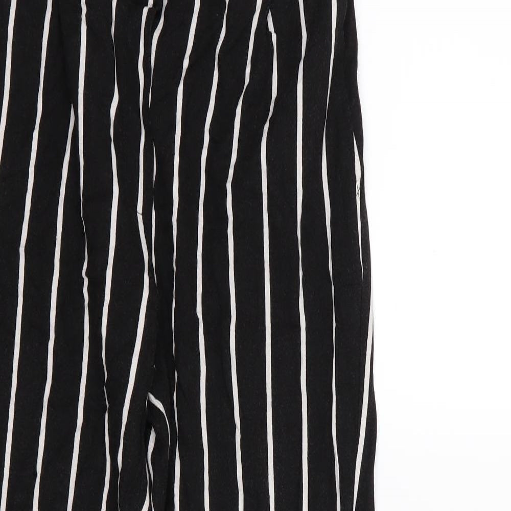 Bershka Womens Black Striped  Trousers  Size M L24 in