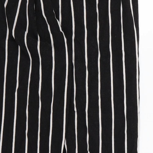 Bershka Womens Black Striped  Trousers  Size M L24 in