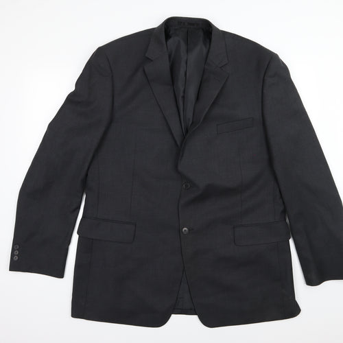 Karl Jackson Mens Grey  Rayon Jacket Suit Jacket Size 46