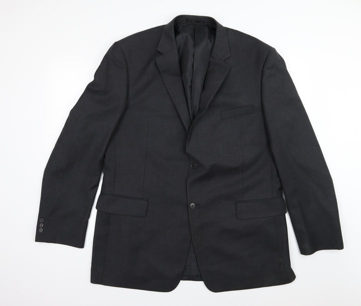 Karl Jackson Mens Grey Rayon Jacket Suit Jacket Size 46
