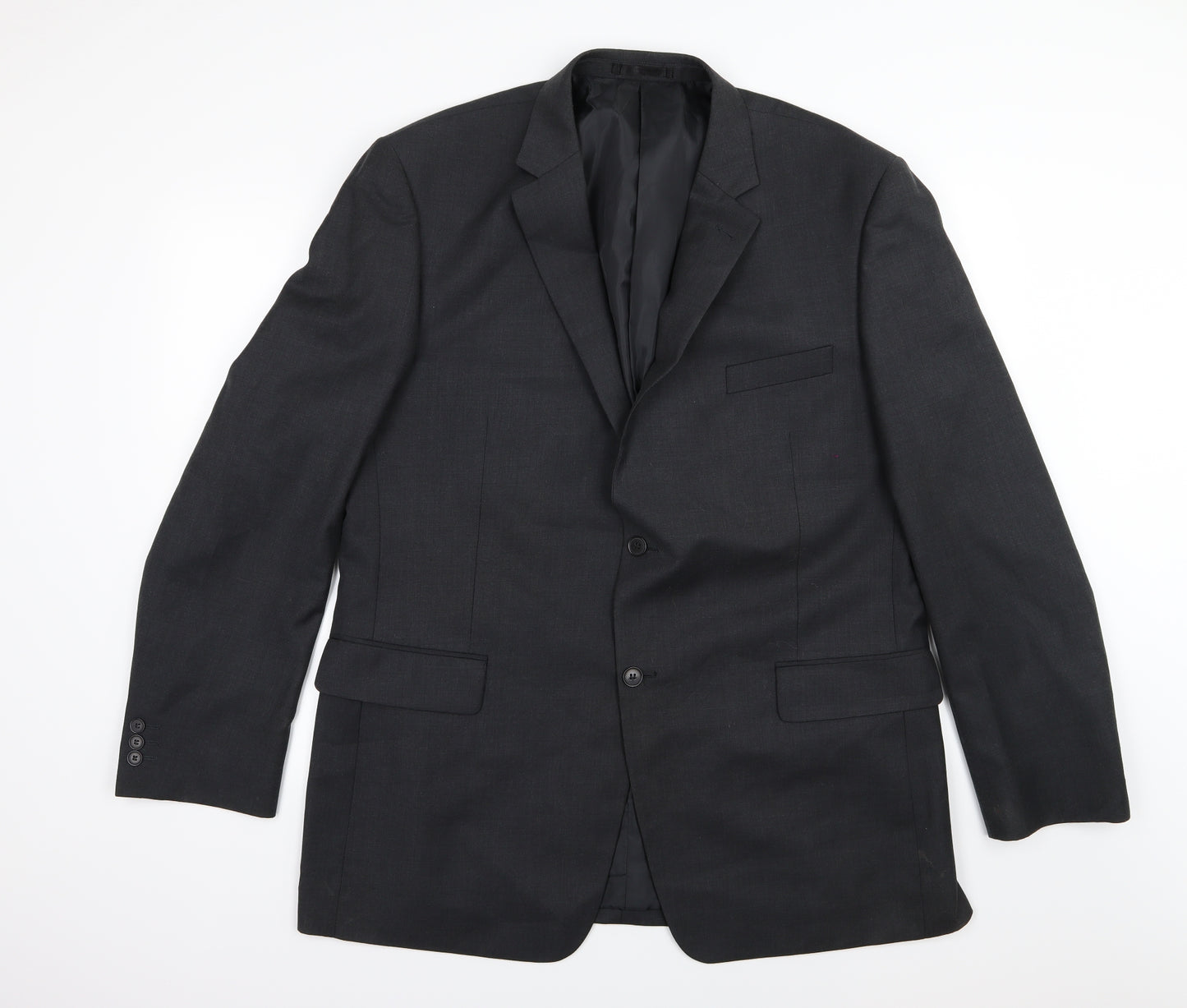 Karl Jackson Mens Grey  Rayon Jacket Suit Jacket Size 46