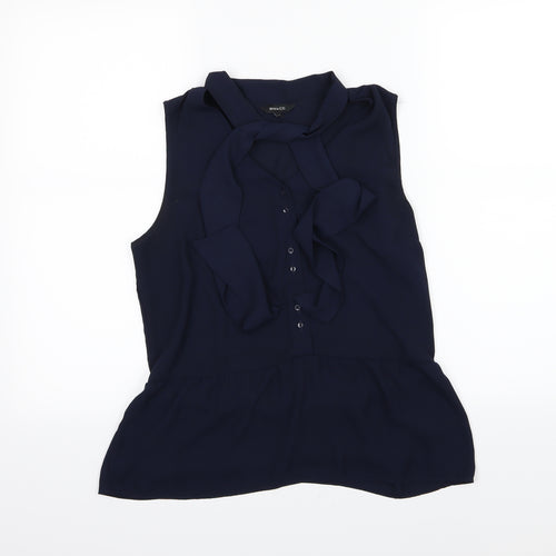 RW&Co Womens Blue  Chiffon Basic Blouse Size S